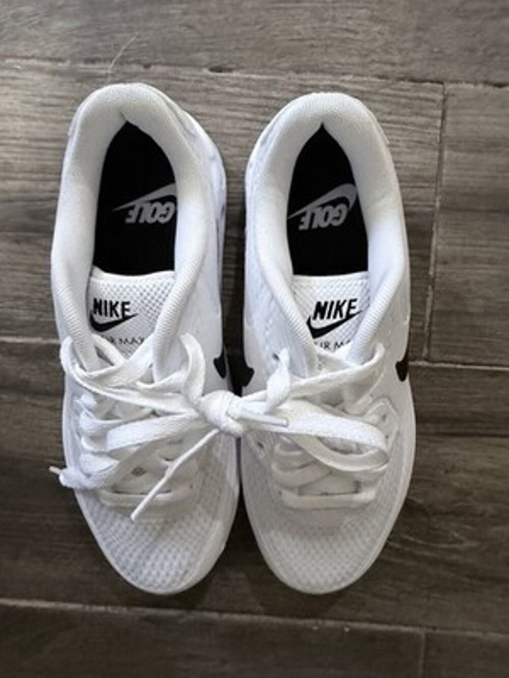 Nike Air Max Golf Shoes White And Black Youth Size 3.5 Women’s Size 5 Brand New